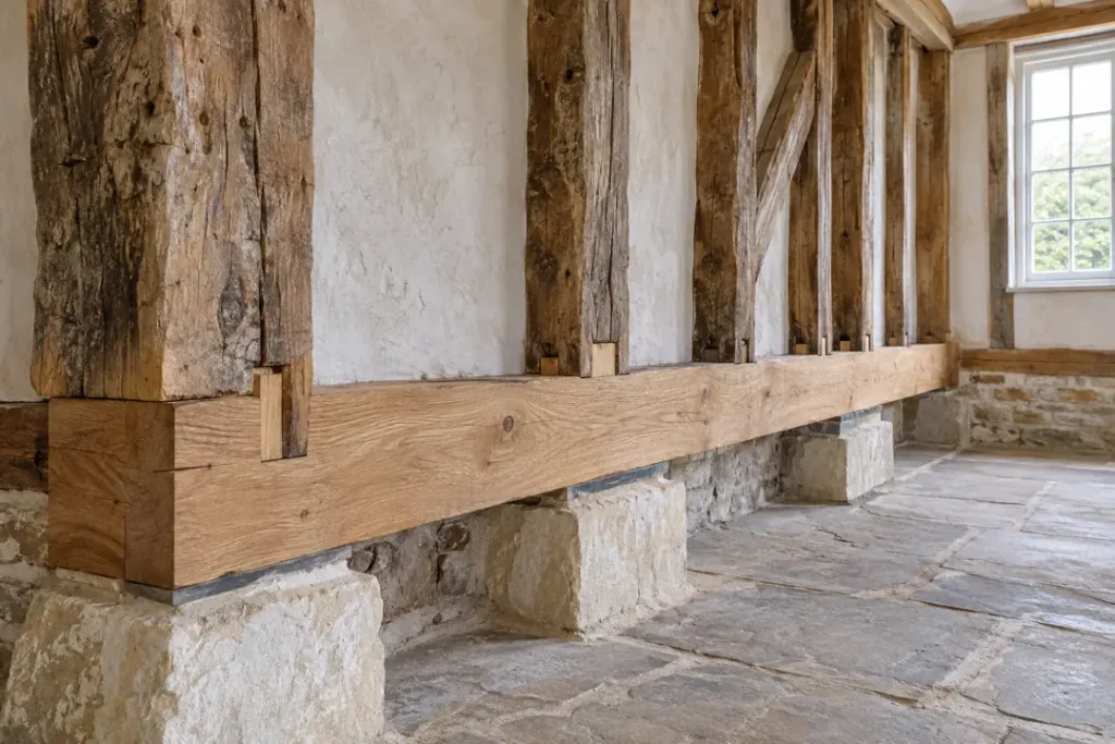 Rénover un colombage ancien, ses sablières et poteaux à Strasbourg dans le Bas-Rhin